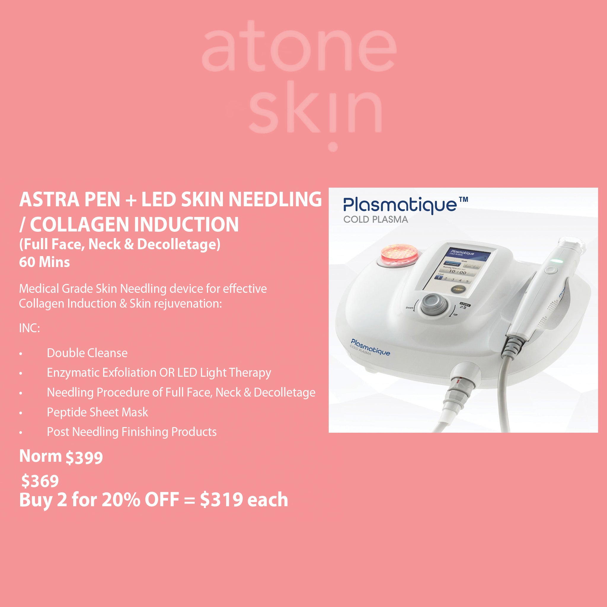Astra Pen + Led Skin Needling / Collagen Induction